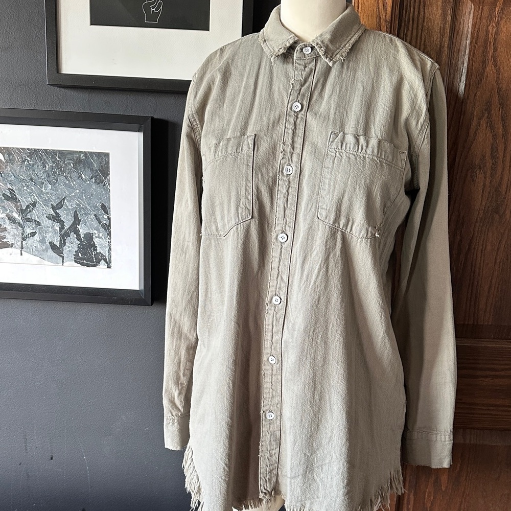 Lucky Brand Light Tan Long Sleeve Shirt
